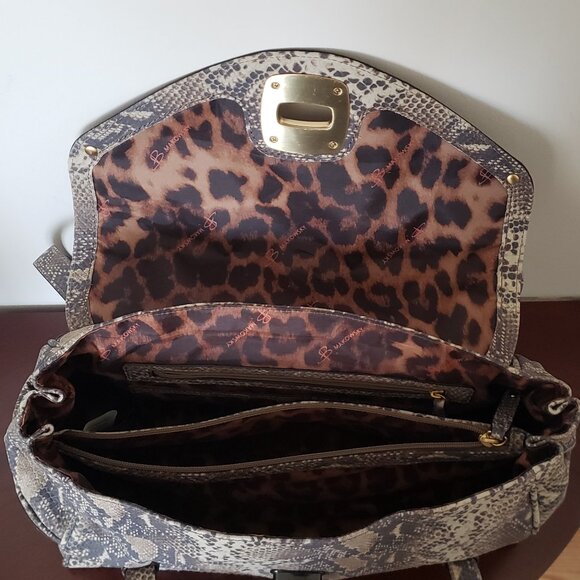 BRIAN MAKOWSKY BIG SNAKE LEATHER IMITATION BAG. - Picture 10 of 11